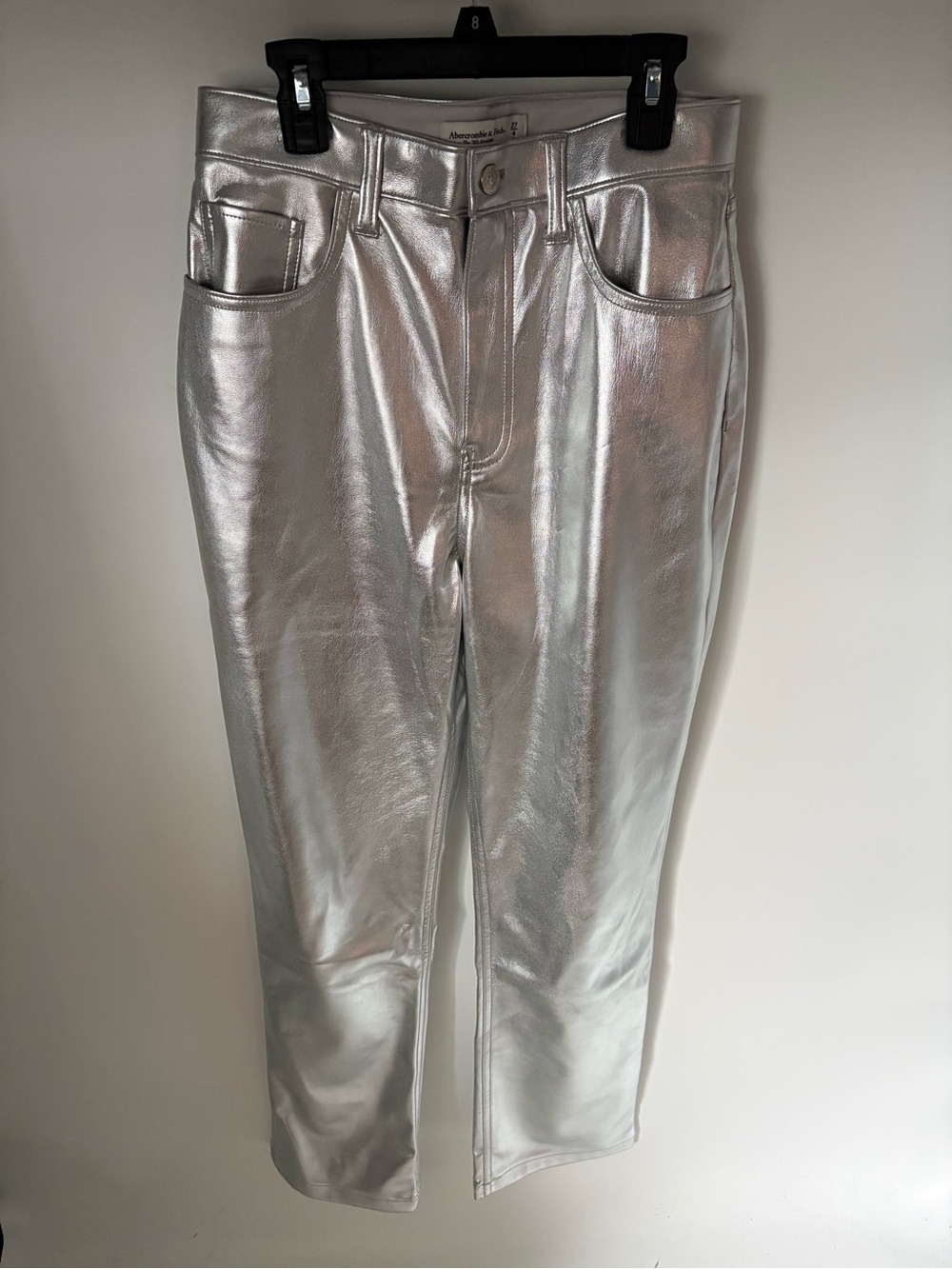 Metallic Silver Women’s Jeans - Brand Abercrombie & Fitch